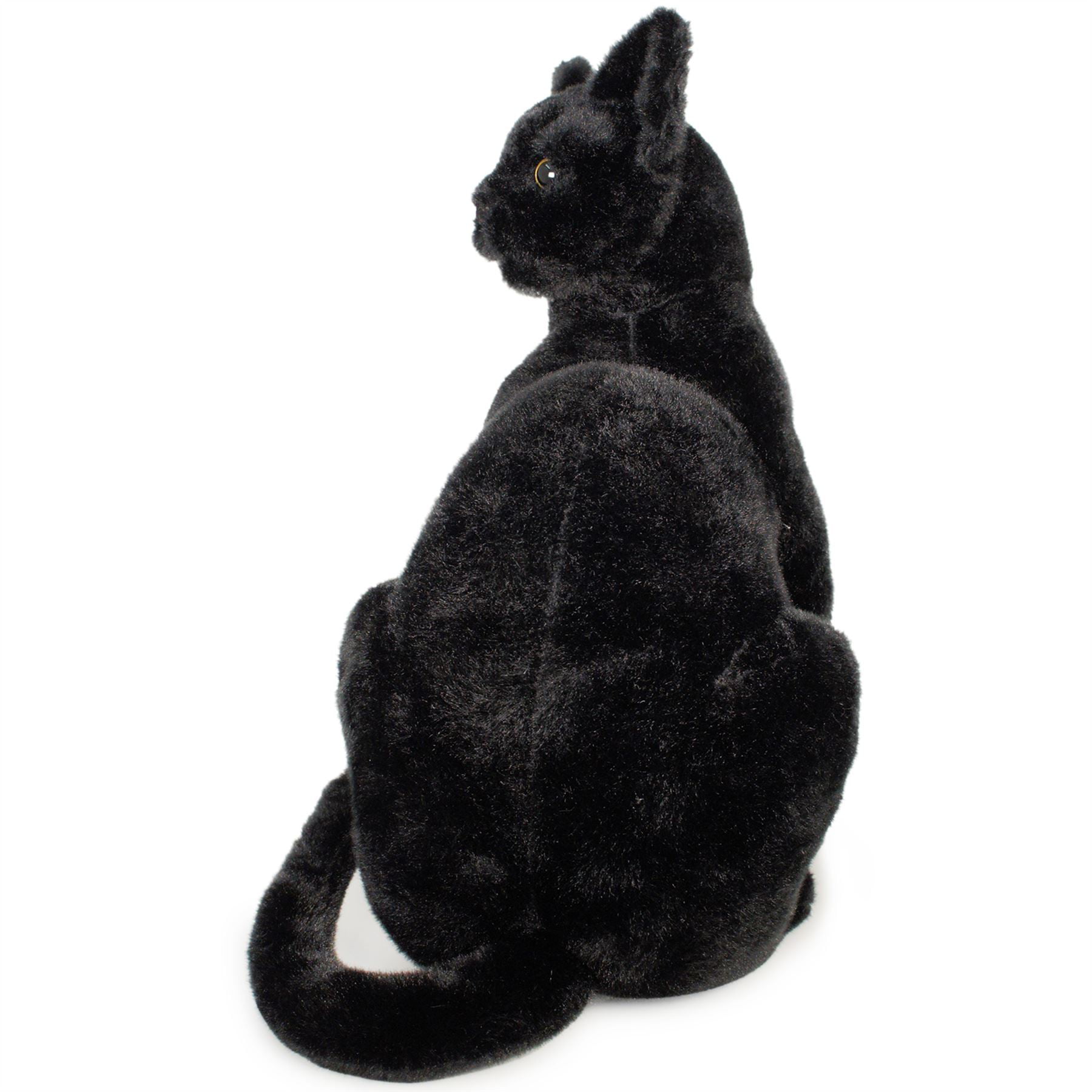realistic stuffed black cat