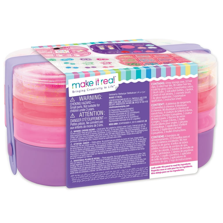 Make It Real: Beauty 2-Go! Cosmetic Set - 136pcs, Glam for Eyes