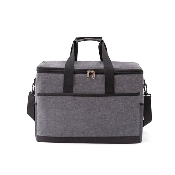 Collapsible Cooler Bags Insulated, Front Zipper Pocket & Shoulder Strap, Portable Leakproof Soft Sided Coolers for Camping/Beach/Picnic/Travel - Grey small size
