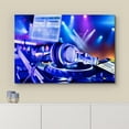 thumbnail image 3 of HFDF Canvas Prt Wall Art Nightclub with Lights, DJ Mixer & Headphones Music struments Photography Modern Art Rustic Scenic Multicolor Colorful for Livg Room, Bedroom, Office - 24x16inch Framed, 3 of 5