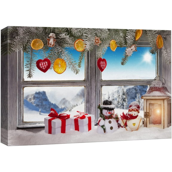 wall26 Canvas Wall Art Merry Christmas Pictures Home Wall Decorations for Bedroom Living Room Paintings Canvas Prints Framed - 32x48 inches