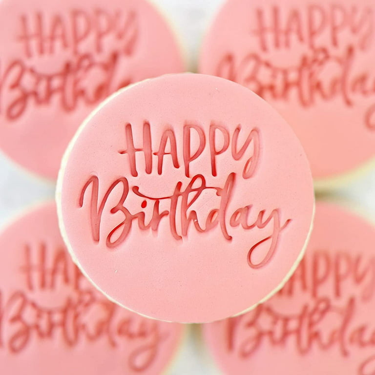 Sweet Stamp Happy Birthday Plastic Cookie/Cupcake Embosser