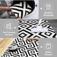 thumbnail image 6 of Hasoo Geometric Diamond Indoor Non-Slip Stain Resistant Area Rug, 2' x 6', Black, 6 of 6