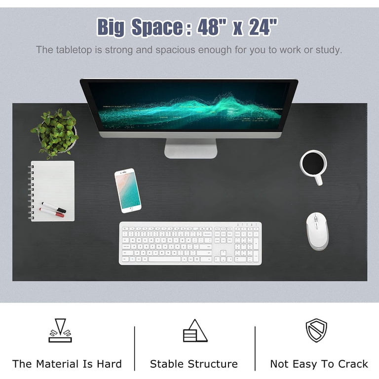 BestOffice 47" Computer Desk, Black photo 3