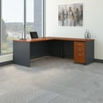 thumbnail image 2 of Bush Series C Auburn Maple 72W x 30D L-Desk with 3Dwr Mobile Pedestal SRC001AUSU, 2 of 7