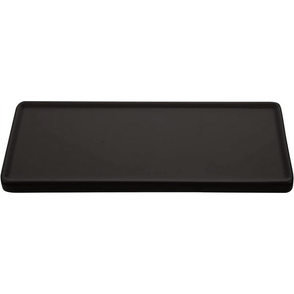 ABPETE Ceramic Sushi Serving Tray Porcelain Rectangular Serving Platter Japanese Style Sushi Plate Black Party Serving Plate for Sushi, Desserts, Appetizers, 8.06 X 3.74 inches