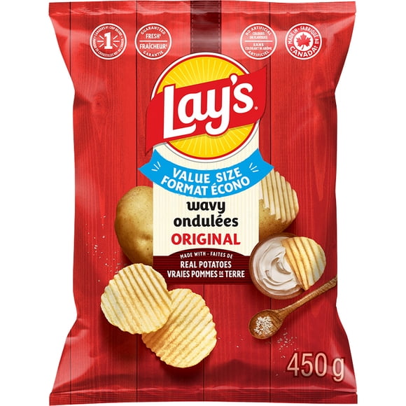 Lay’s Ondulées croustilles Original, format écono
