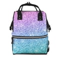 thumbnail image 1 of Fotbe Multicolor Glitter Mochila Maternidad - Lona de Sarga Impermeable, Mochila de Pañales de Gran Capacidad con Múltiples Bolsillos y Correas Ajustables, 1 of 6