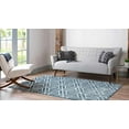 thumbnail image 2 of Unique Loom Matrix Trellis Collection Modern Triangular, Geometric, Lattice Area Rug, 9' 0 x 12' 0 Rectangular, Blue/Ivory, 2 of 5