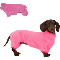 UOSIA Dachshund Dog Fleece Jumpsuit Turtleneck Sweater, Suitable for Dachshunds, Winter Dog Pajamas