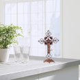thumbnail image 5 of Crucifix Wall (Hanging or Standing), Metal Catholic Wall Inch , Copper, 5 of 8