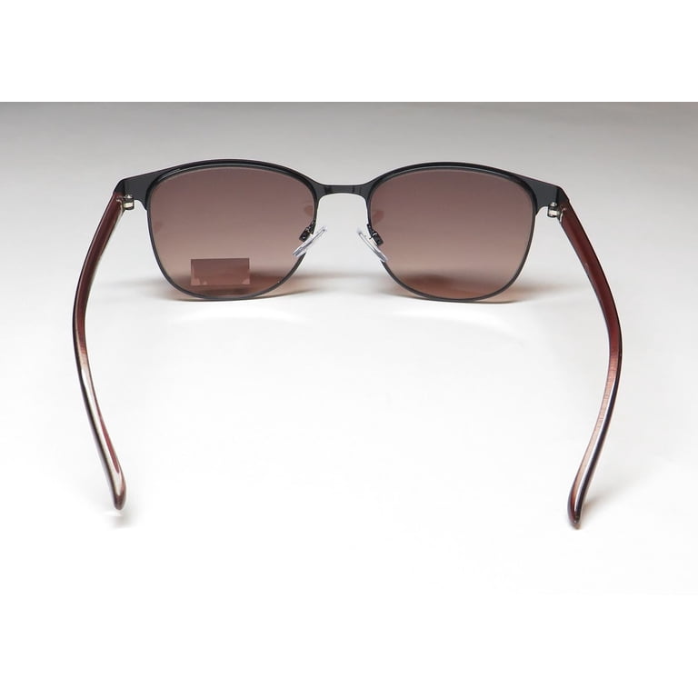 Oscar de la Renta Black/Smoke Browline Designer Sunglasses 100% UV Protection Oscar de la Renta Black Designer Sunglasses for Women for  main image 4