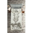 thumbnail image 2 of Ambesonne White Quilted Coverlet 2 Pcs, Greek Myth Muse Neo Antique, Twin Size, White Eggshell, 2 of 2