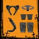 thumbnail image 5 of Decoraciones de Halloween, disfraz de hombre lobo con orejas de lobo, diadema, guantes, cola y máscara de lobo para hombres, mujeres, niños y niñas en un solo kit de accesorios de Halloween. Accesorio, 5 of 6