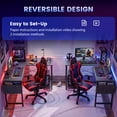 thumbnail image 6 of CONCETTA 49 Inch Modern L Shaped Computer Desk with Lower Storage Shelf & Side Bag, Two-Way Convertible Corner Gaming Table for Home Office, Black, 6 of 8