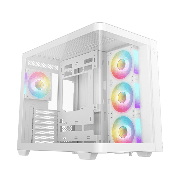 GABINETE DEEPCOOL CG530U 4F ATX CRISTAL TEMPLADO CURVO WH