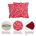 thumbnail image 4 of Floleo Christmas Pillow Covers 18x18 Inch Set of 2, Red White Christmas Tree Decor Throw Pillows, Winter Xmas Holiday Outdoor Lumbar Cushion Cases for Couch Bed Decorations, 4 of 6