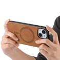 thumbnail image 2 of JTCASES for iPhone 13 Case, PU Leather Shockptoof TPU Shell Magnetic Wireless Charging  Car Mount, Anti-sacratch Shockroof Durable Slim Thin for iPhone 13, Brown, 2 of 12