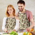 thumbnail image 4 of Beige Christmas Pine Cone Pattern Apron-Garden Aprons for Women with Pockets-Cotton Linen Waterproof Kitchen Cooking Gardening Aprons Adjustable for Kitchen,Cooking,BBQ and Salon 33"x27", 4 of 7