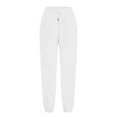 thumbnail image 4 of LEBONYARD Wide Leg Pants Woman Linen Pants,Pants for Women Clearance,Women Sweatpants Baggy Loose Mid Rise Fleece Workout Active Long Jogger Sweat Pants with Pockets White XXL, 4 of 7