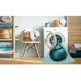 thumbnail image 2 of Ahgly Company Machine Washable Indoor Round Transitional Dark Cyan Green Area Rugs, 5' Round, 2 of 7