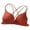 Dark Orange, variant on 6PCS Women Bra Seamless Padded Breast Support No Wire Spaghetti Strap Cross Back Solid Color Soft Breathable Adjustable Elastic Push Up Bra Lady Underwear,Coffee,One Size