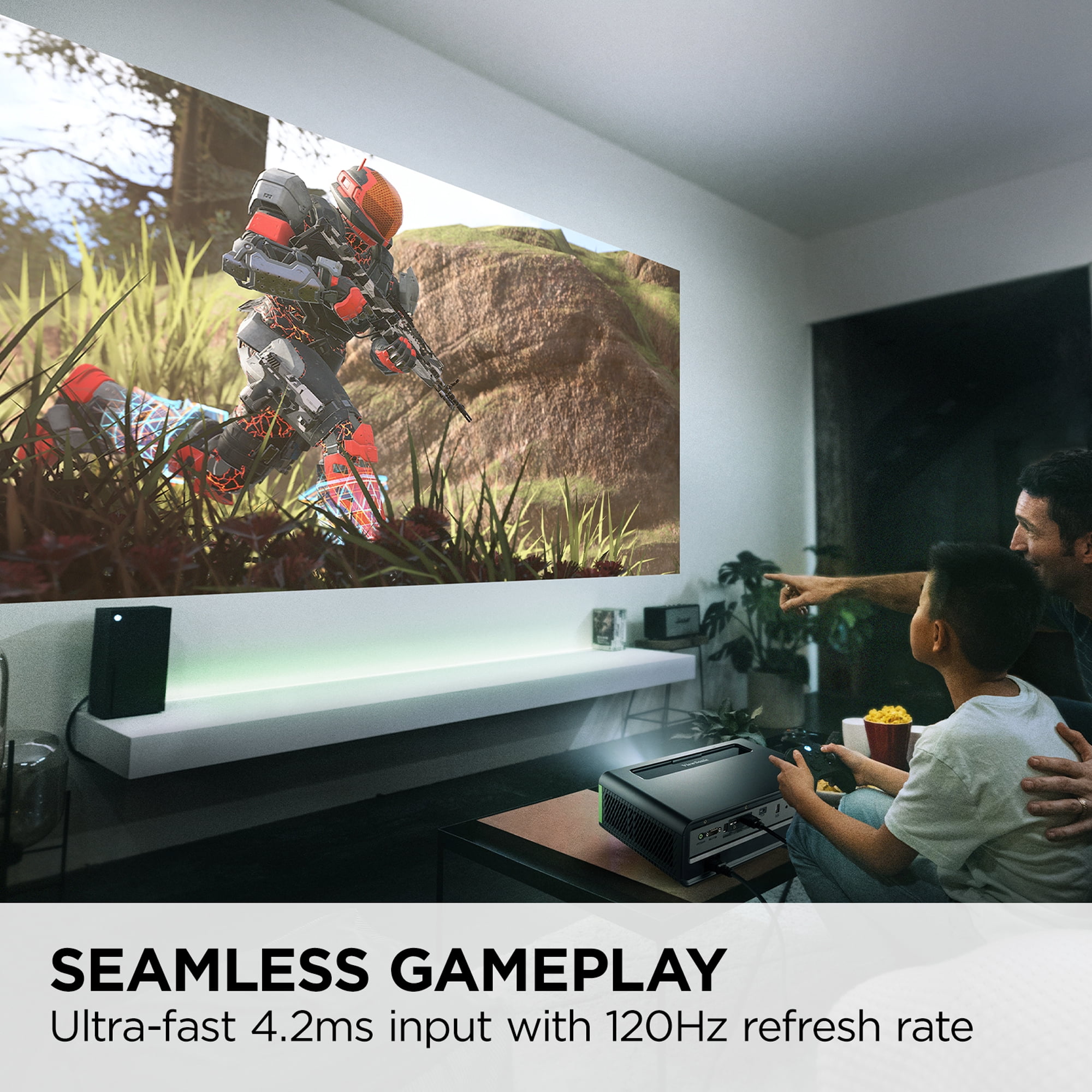 ViewSonic X1-4KPRO 4K UHD Projector with Built-in Google TV