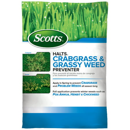 Scotts Halts Crabgrass & Grassy Weed Preventer (Mini (Best Miracle Grow For Weed)