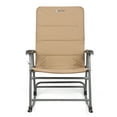 thumbnail image 2 of Portal Outdoor Wide Portable Flat Folding Camping Rocking Chair Recliner, Tan, 2 of 5
