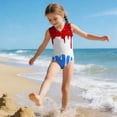 thumbnail image 5 of Shadoumai One Piece Swimsuit for Girls Keyhole Tankini with Shorts Quick Drying Tropical Print Ruffle Bathing Suit Swimwear with Cover Up Skirt with Chest Pad, 5 of 5