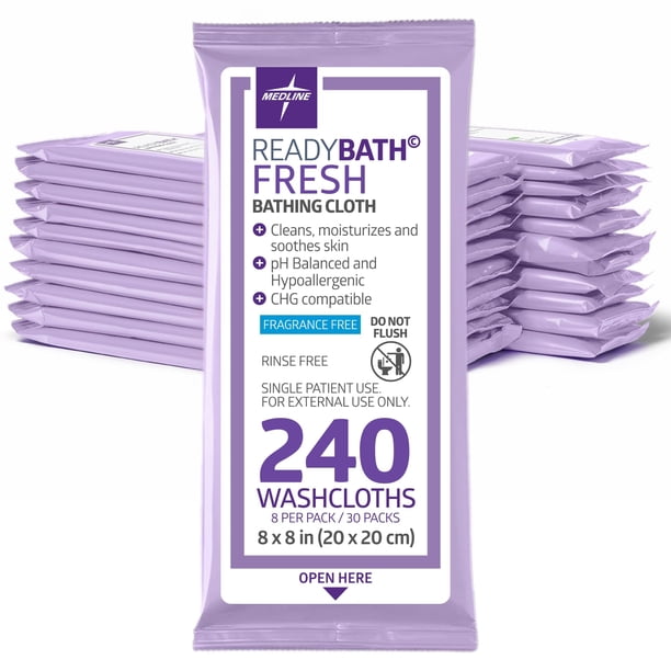 Toallitas para baño Medline ReadyBath 240 unidades sin fragancia