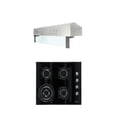 thumbnail image 1 of Combo Parrilla 60 cm cristal templado negro y Campana Slim Acero Inox 50 cm ODIPO Campana Pared y Parrilla Empotrable Gas, 1 of 3