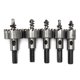 thumbnail image 3 of HSS taladro titanio plateado agujero serrado broca sierra set opener inicio sitio de construcción hardware herramientas,5pcs Cateissary TO001845-00, 3 of 6