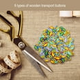 thumbnail image 1 of 50 Pieces Wood Buttons Cartoon Transportation Painting Fasteners Car Scrapbooking Colorful Cute Button Embellishments for Sewing Accessories, 1 of 5