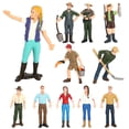 thumbnail image 2 of Lubelski Figurine d'Action Ouvrier Fermier Modèle en PVC Simulation Moule Décor Jouets Cadeau, 2 of 8