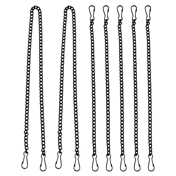 Cadena colgante de la imagen de 7 piezas con ganchos decoración de vidrieras de vidrieras para comederos para pájaros colgantes y cadena de maceta de flores