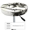 thumbnail image 3 of Cauagu Black And White Rose Print Round Stool Covers,Seat Cushion for Round Bar Stool Chair Seat Cover for Bar Round Chair Fits for 12/13/14in Bar Stool Cushion, 3 of 7