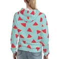 thumbnail image 7 of Lsque Watermelon Pattern Casual Women's Hoodie,Hooded Sweatshirt with Kangaroo Pocket,Pullover Hoodie with Eye-catching Drawstrings-XX-Large, 7 of 7