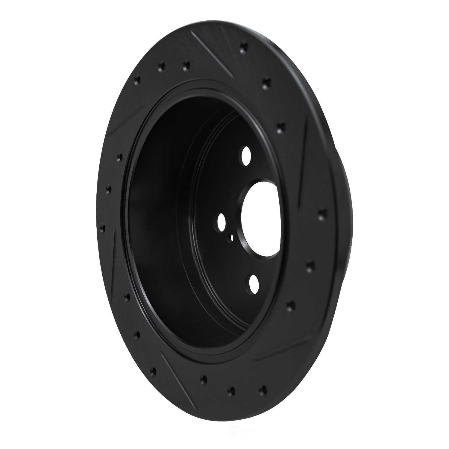 Dynamic Friction Company 633-76029L DFC Brake Rotor - Drilled And Slotted - Black