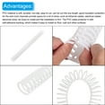 thumbnail image 4 of Uxcell 2pcs 20" Cable Raceway 40mm Dia Cord Cover Hider Cable Management with Buckle & Scale, White, 4 of 5