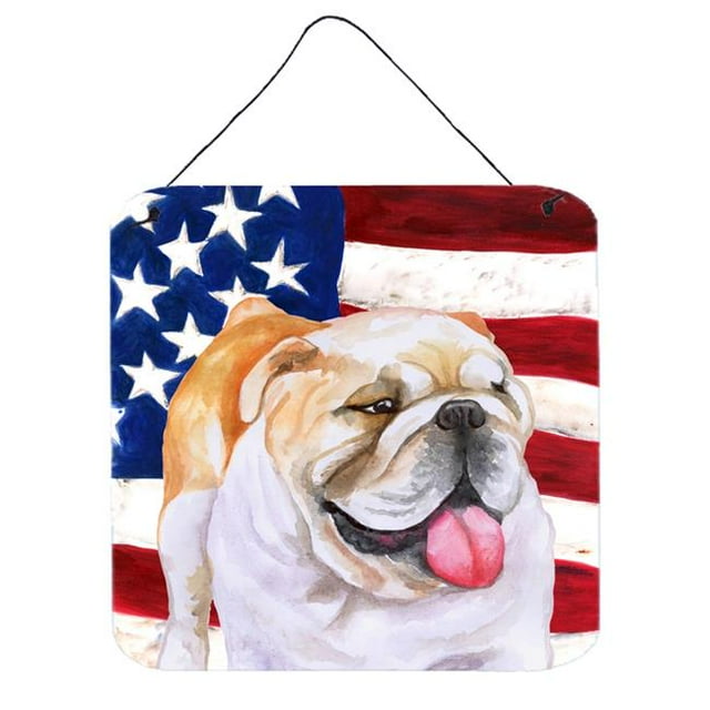 English Bulldog Patriotic Wall or Door Hanging Prints
