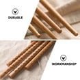 thumbnail image 5 of Kitchen Chopsticks Fried Food Reusable Noodles 4 Pairs Extended Hot Pot Lo Mein Solid Wood Family Party for Travel, 5 of 6