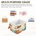 thumbnail image 6 of Yayeee Collapsible Cube Storage Bin with Lid Fabric Closet Decorative Basket with Handles, Beige Cats Reading, 6 of 7