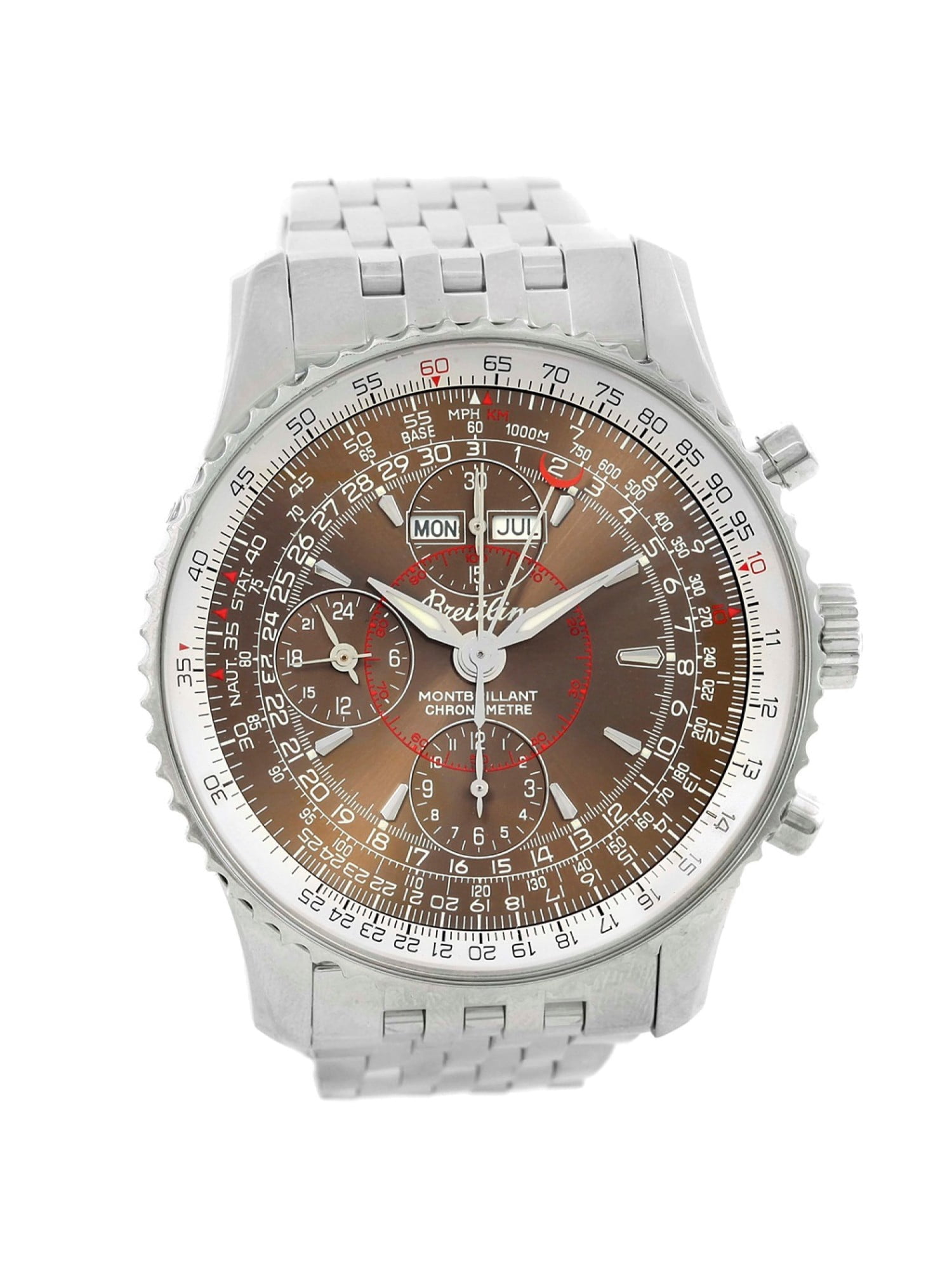 Breitling Mens Navitimer Montbrillant Datora 43mm Watch 1477534CB0 Pre
