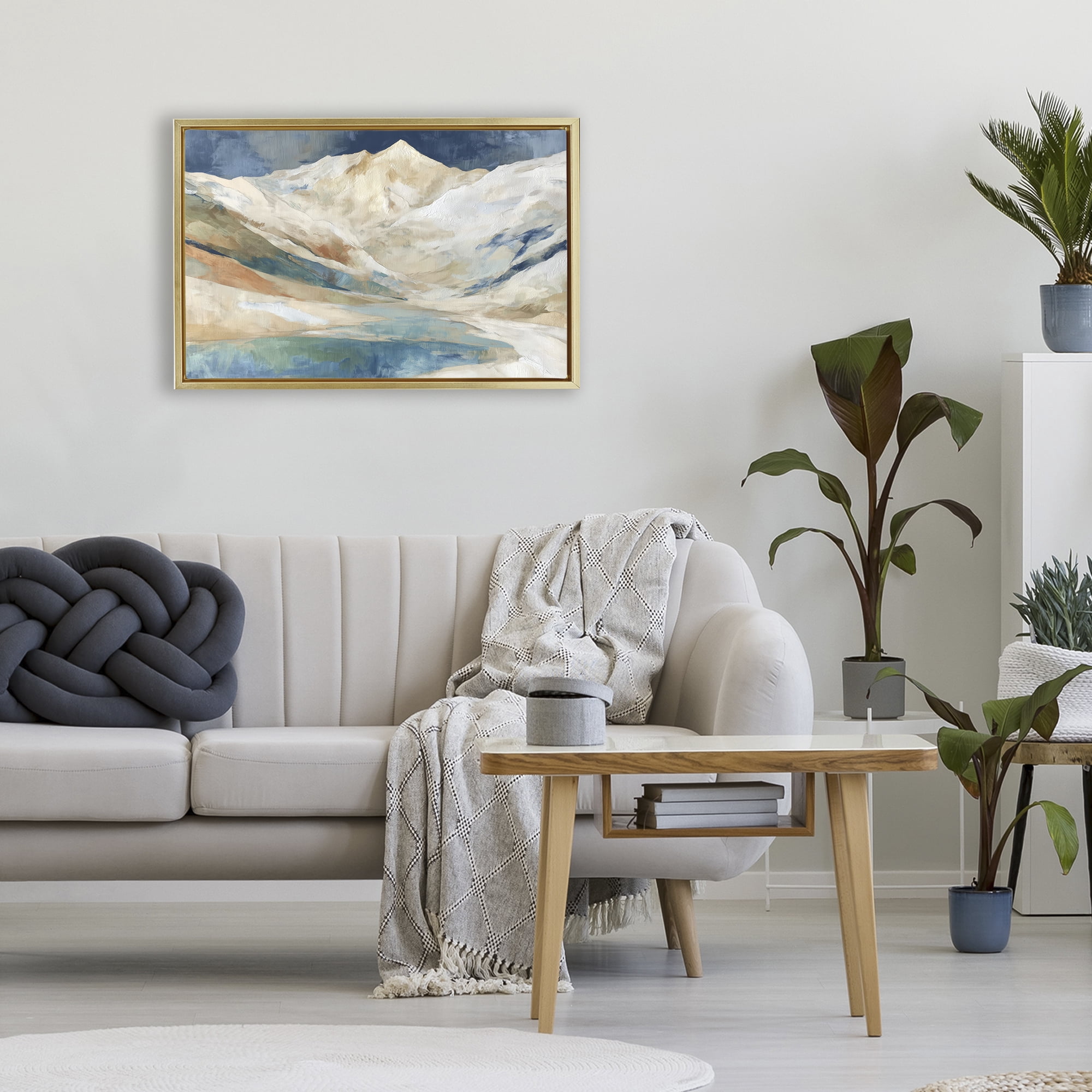 Stupell Industries Glacial Valley in Alaska Range Gold Framed Floater Canvas Wall Art, design by Chromatic Storm Studio