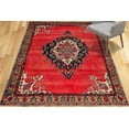 thumbnail image 2 of Anti-Slip Carpet Rug, Medallion Rug, Antique Style Rug, Vintage Style Rug, Dining Room Rug, Brown Rug, Salon Decor Rug, Red Rug, Turkish Rug, 2'x3' - 60x90 cm, 2 of 8