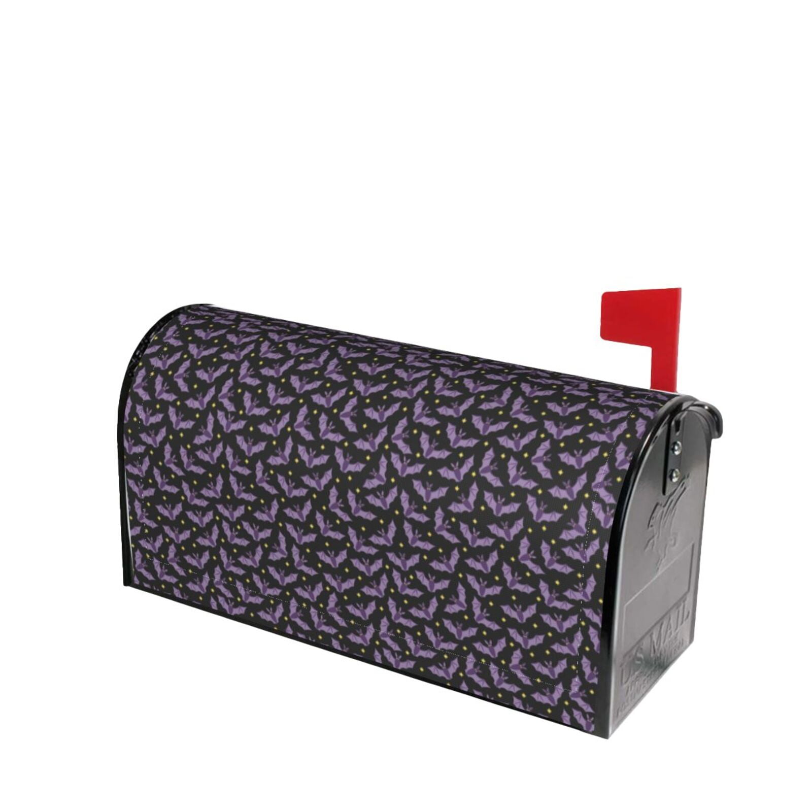 Xecao Bat Purple for Mailbox Cover with Magnetic Strips, Waterproof and Sunscreen, Adds a Decorative Touch to Your Garden Yard.