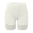 thumbnail image 4 of XIAONU Women's Lace Biker Shorts Elastic Waist Stretch Fit Bottoms, 4 of 6