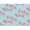 thumbnail image 2 of Zelouf Sheer Matte Jersey Print  , Sewing, DIY, Crafts Fabric by the Yard, 781 Mint/coral, 1 Yard, 2 of 2