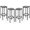 Grey, variant on Safeplus 26" Square Industrial Bar Stools,Set of 4 Barstools with Metal Footrest for Dining Room, Kitchen